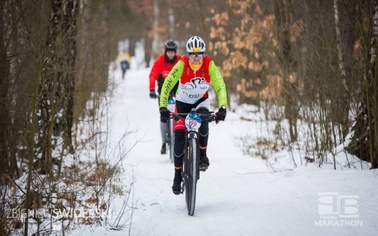Ostrów Mazowiecka - Kolarze rywalizowali w Zimowym Poland Bike Marathon, który o