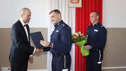 Ostrów Mazowiecka - Komendant Mirosław Olszewski pożegnał podinspektora Andrzeja