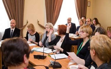 Ostrów Mazowiecka - W sali konferencyjnej Starostwa Powiatowego w Ostrowi Mazowi