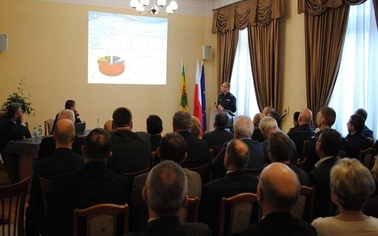 Ostrów Mazowiecka - W sali konferencyjnej Starostwa Powiatowego w Ostrowi Mazowi