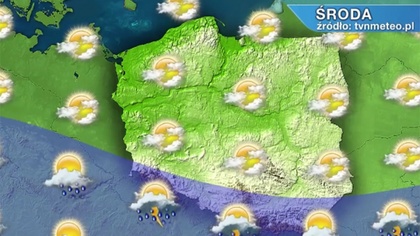 Ostrów Mazowiecka - Środa zapowiada się pogodnie. Jedynie na południu kraju wyst