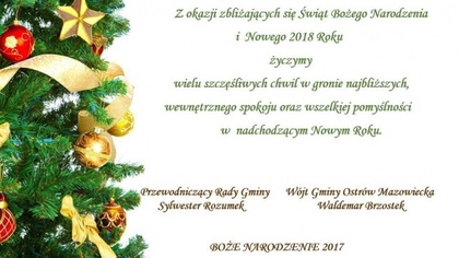 Ostrów Mazowiecka - Z okazji zbliżających się Świąt Bożego Narodzenia i Nowego 2