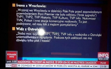 Ostrów Mazowiecka - Od kilku dni nie można odbierać programów TVP przez dekodery