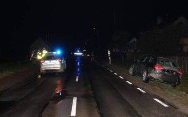Ostrów Mazowiecka - Na ulicy Brokowskiej w Małkini Górnej doszło do wypadku drog