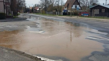 Ostrów Mazowiecka - Awaria na skrzyżowaniu ulic Kościuszki i Armii Krajowej w Os