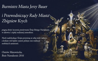 Ostrów Mazowiecka - Burmistrz Jerzy Bauer i przewodniczący rady miasta Zbigniew 